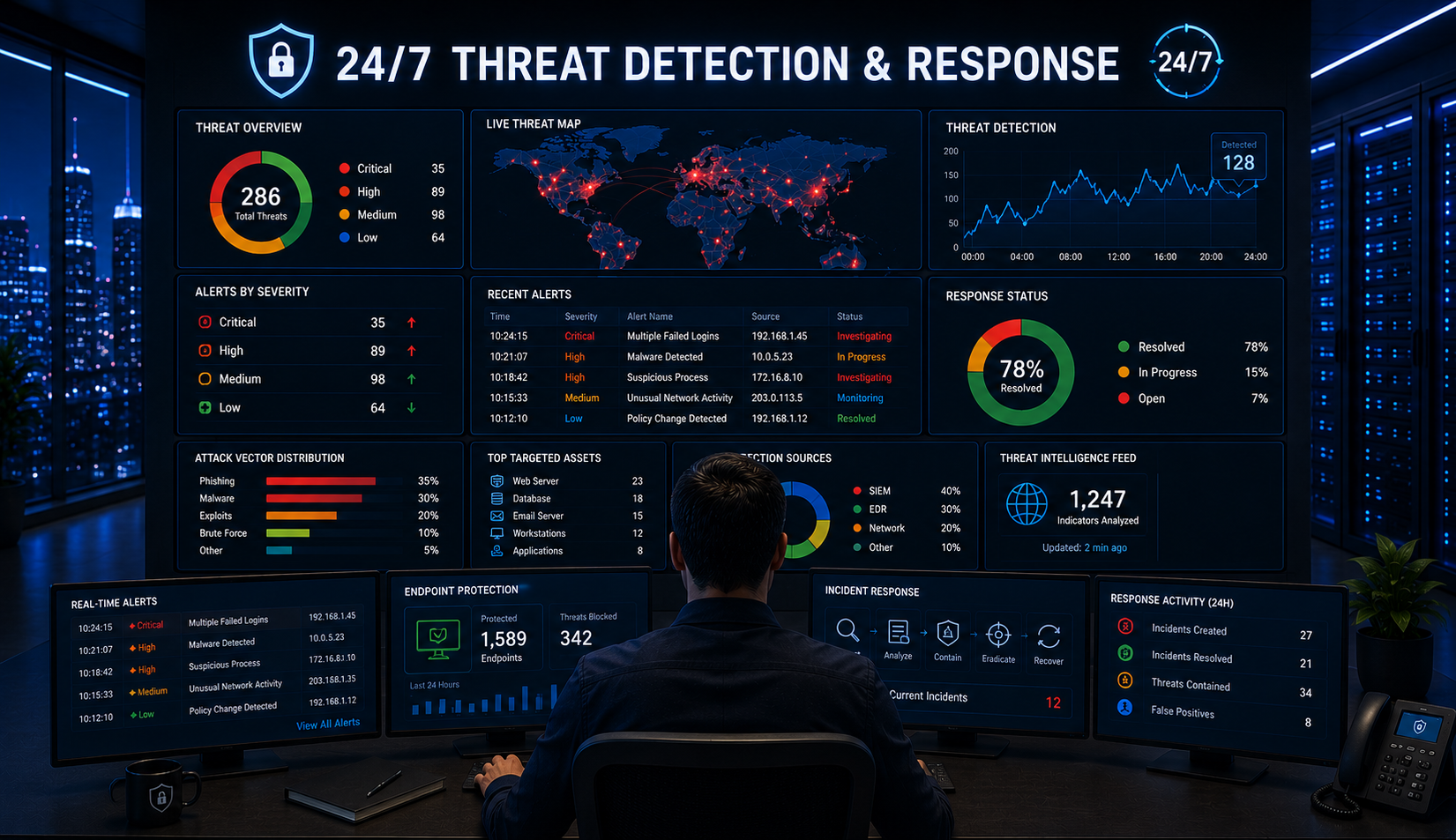 24:7 Threat Detection & Response