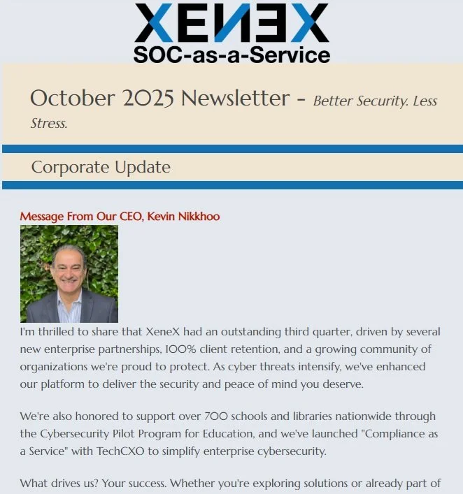 Xenex October Newsletter